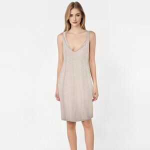 Dex white lined mesh tank dress Sz S